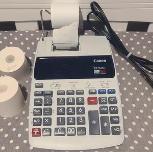 CANON P170-DH Printing Calculator TESTED - WORKING with 3 paper spools